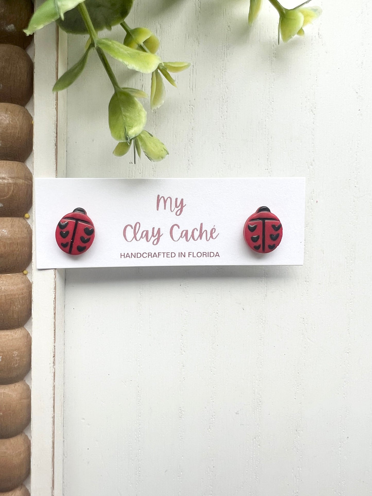 Ladybug Love Studs