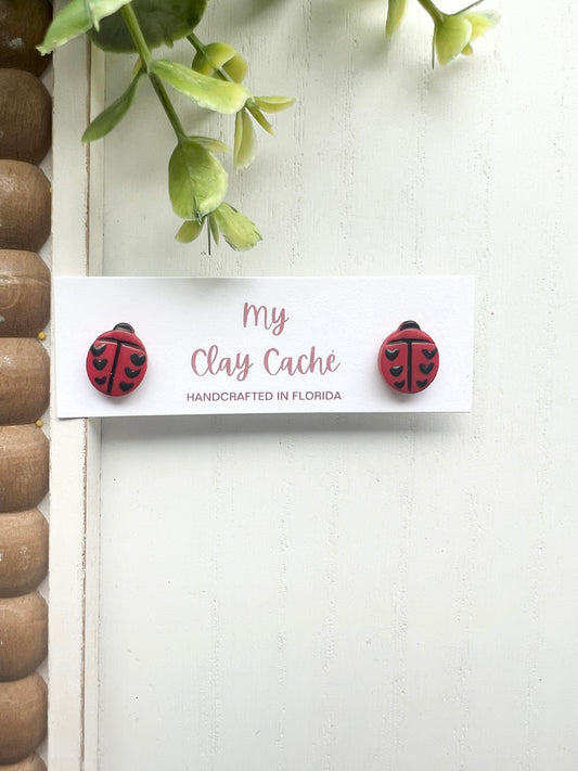 Ladybug Love Studs