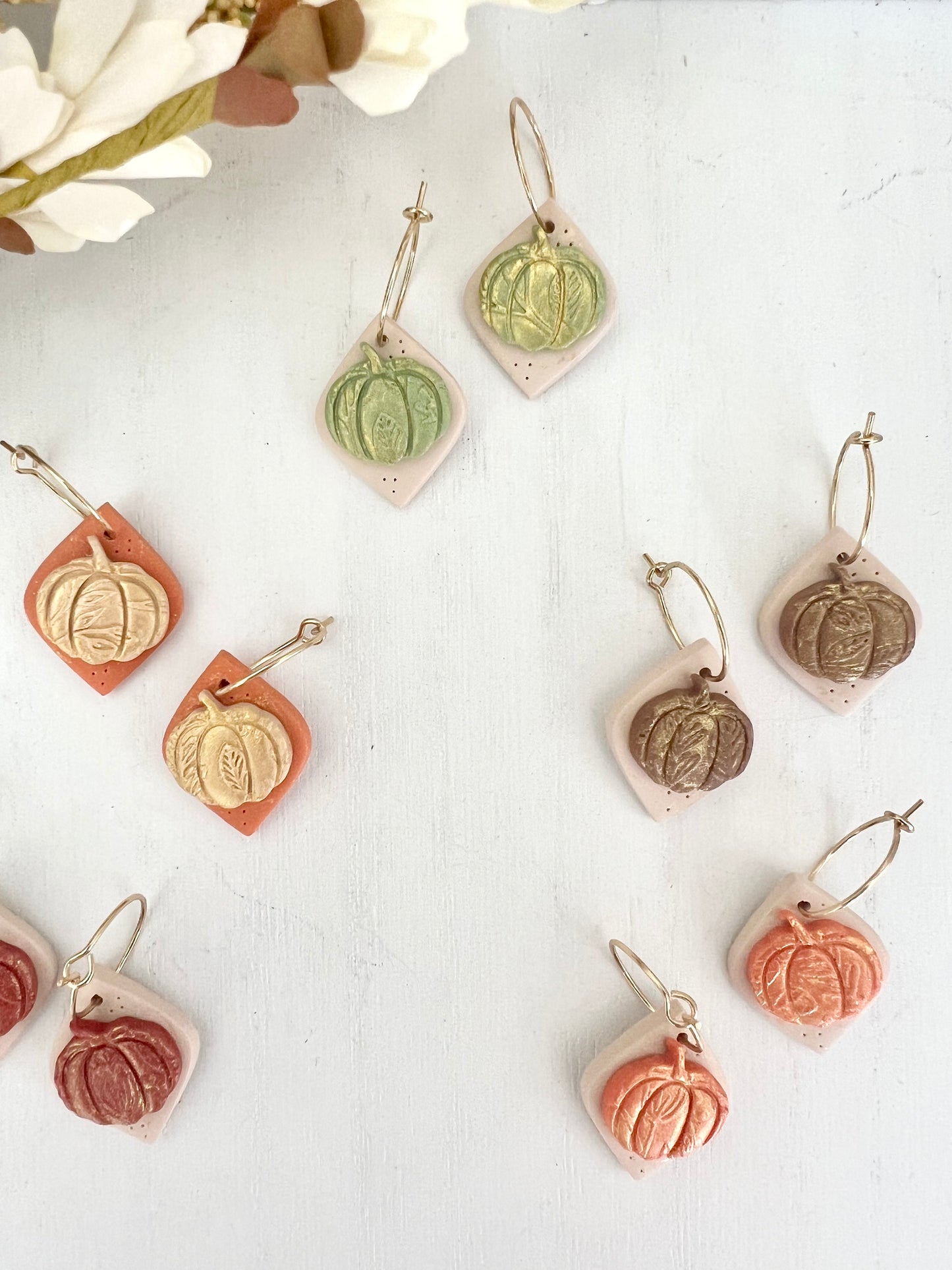 Dainty Pumpkin Hoops