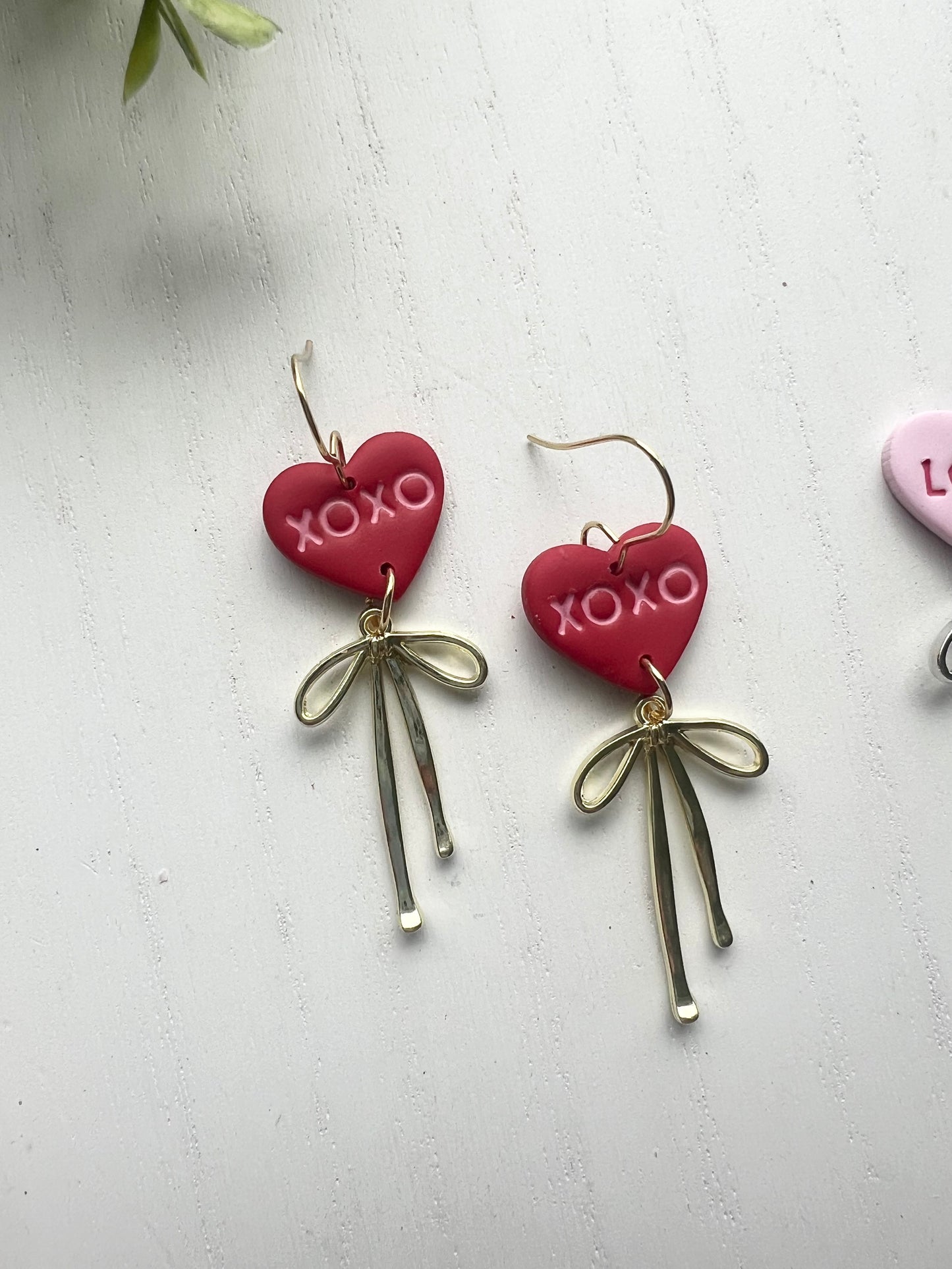 Conversation Heart Dangles with Bow Charm