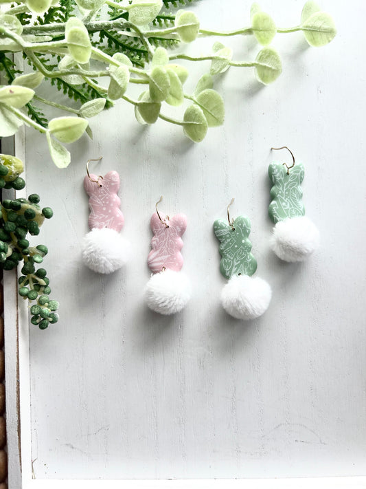 Boho Bunny Tail Dangles