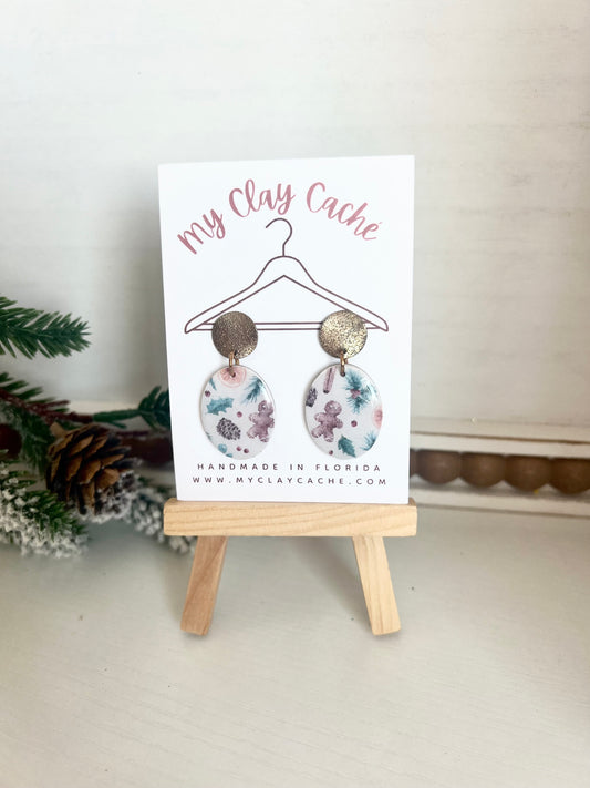 Gingerbread Print Dangles