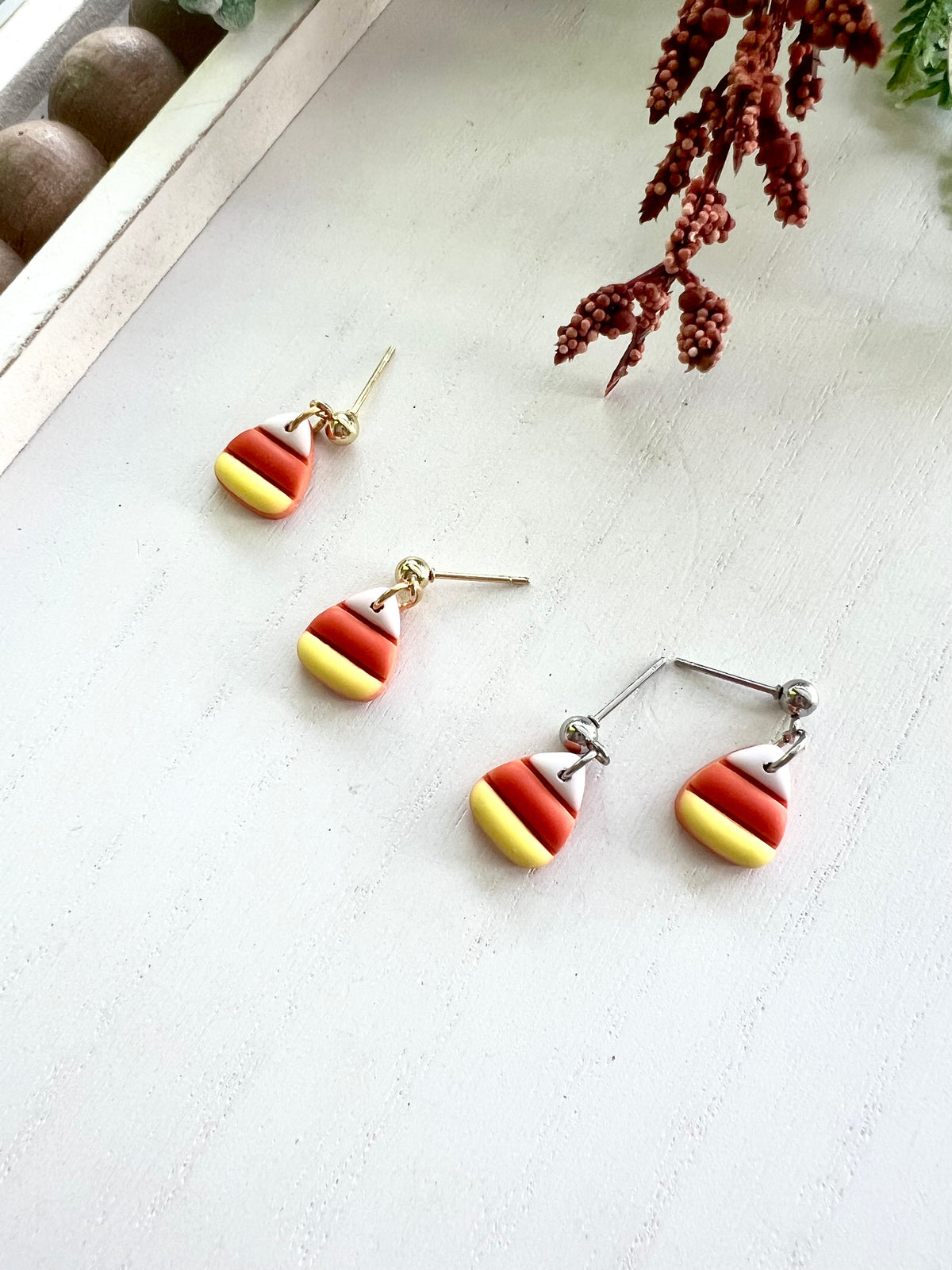 Dainty Candy Corn Dangles