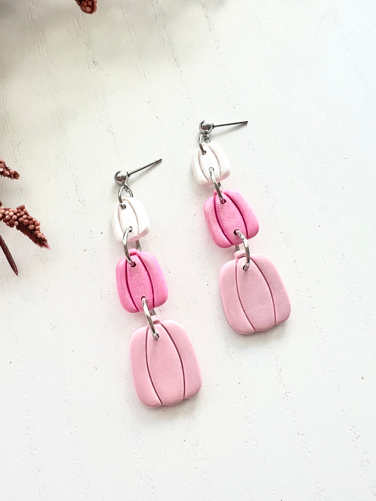 Pink Pumpkin Dangles