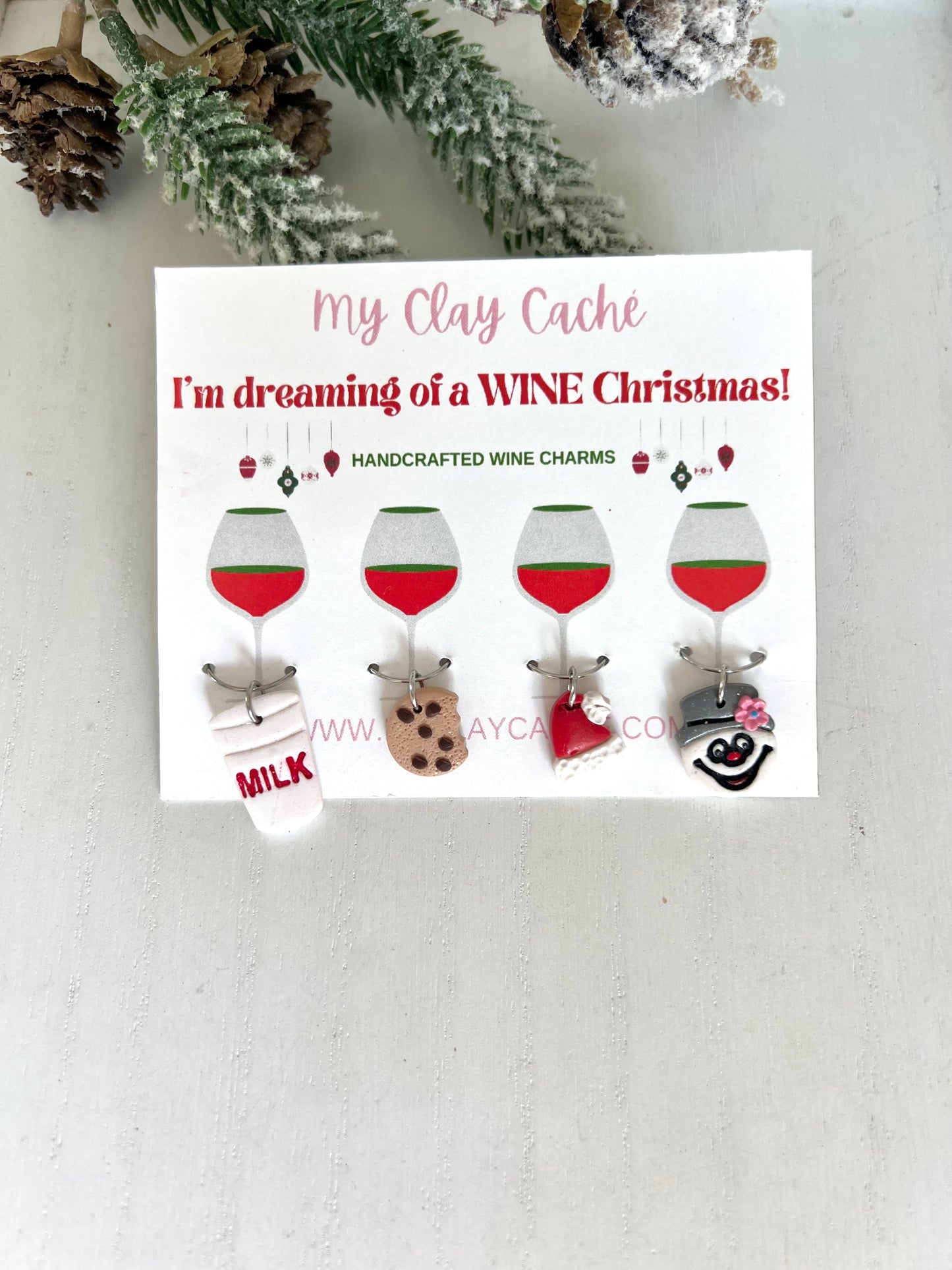 Christmas Wine Charms