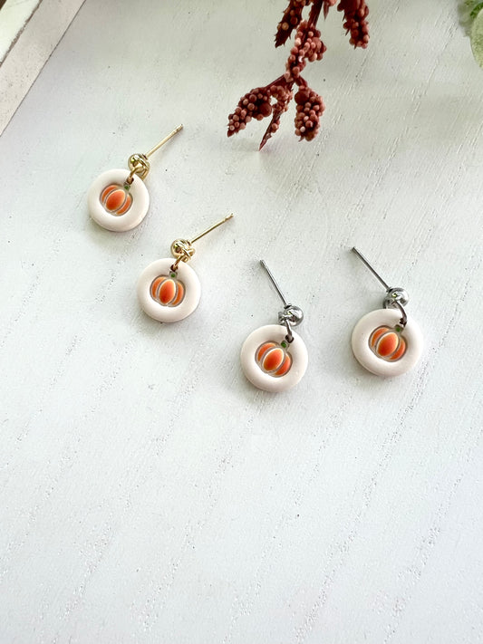 Dainty Pumpkin Dangles