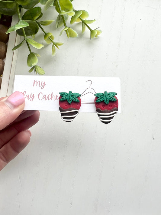 Chocolate Covered Strawberry Statement Studs