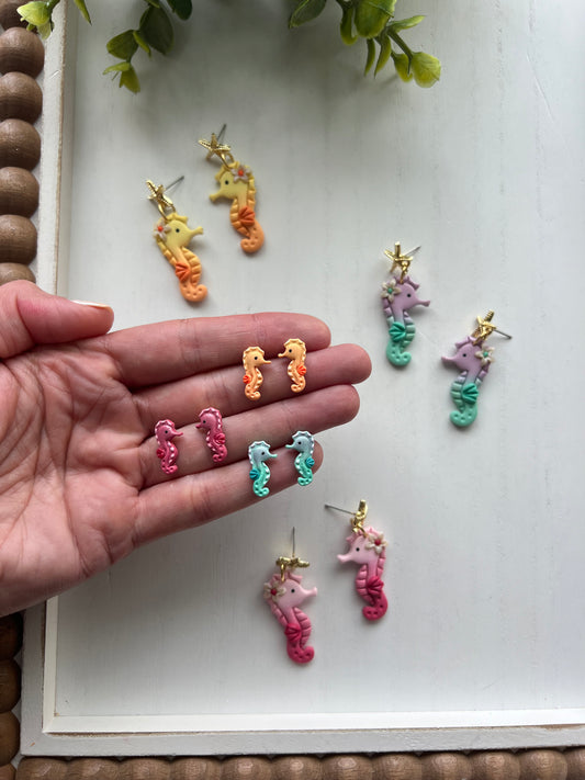 Seahorse Dangles and Studs