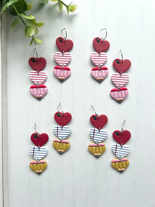Teacher Heart Dangles