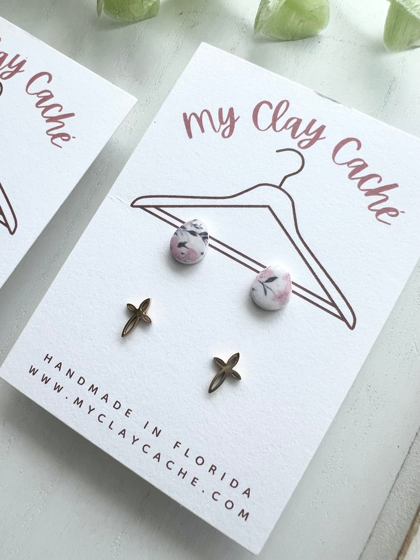 Floral Eggs/Gold Cross Stud Packs