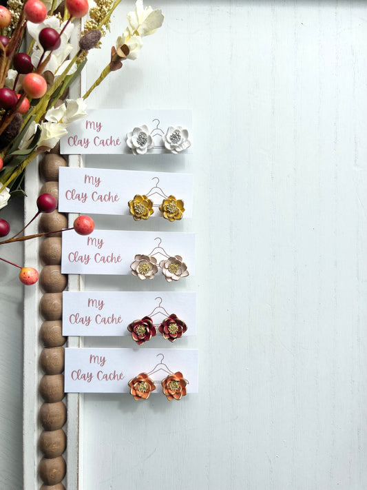 Small Floral Studs (multiple colors)