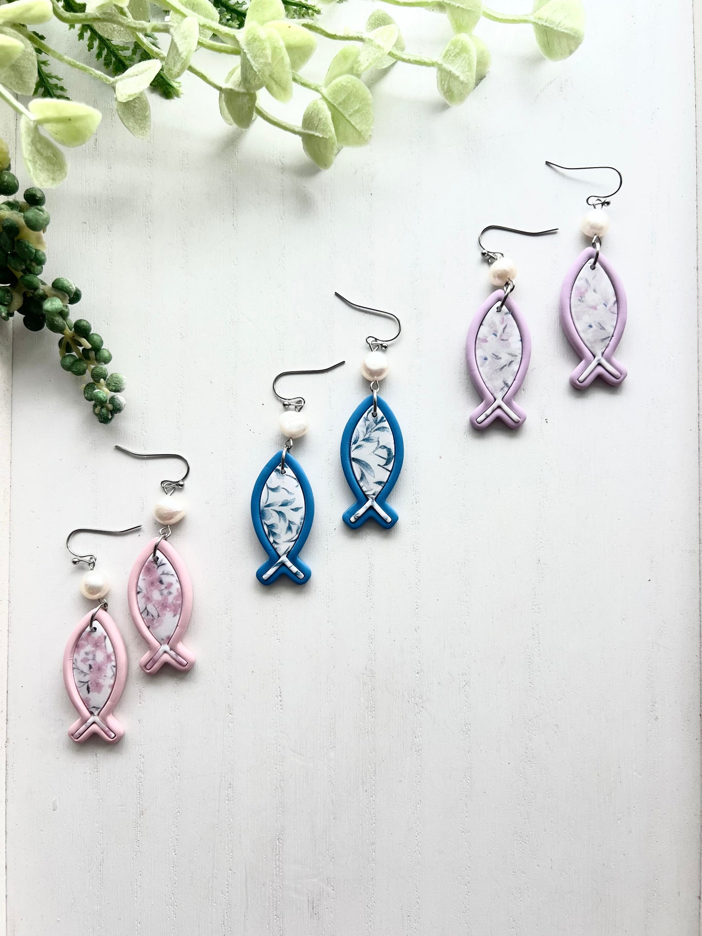 Christian Fish Dangles (various colors)