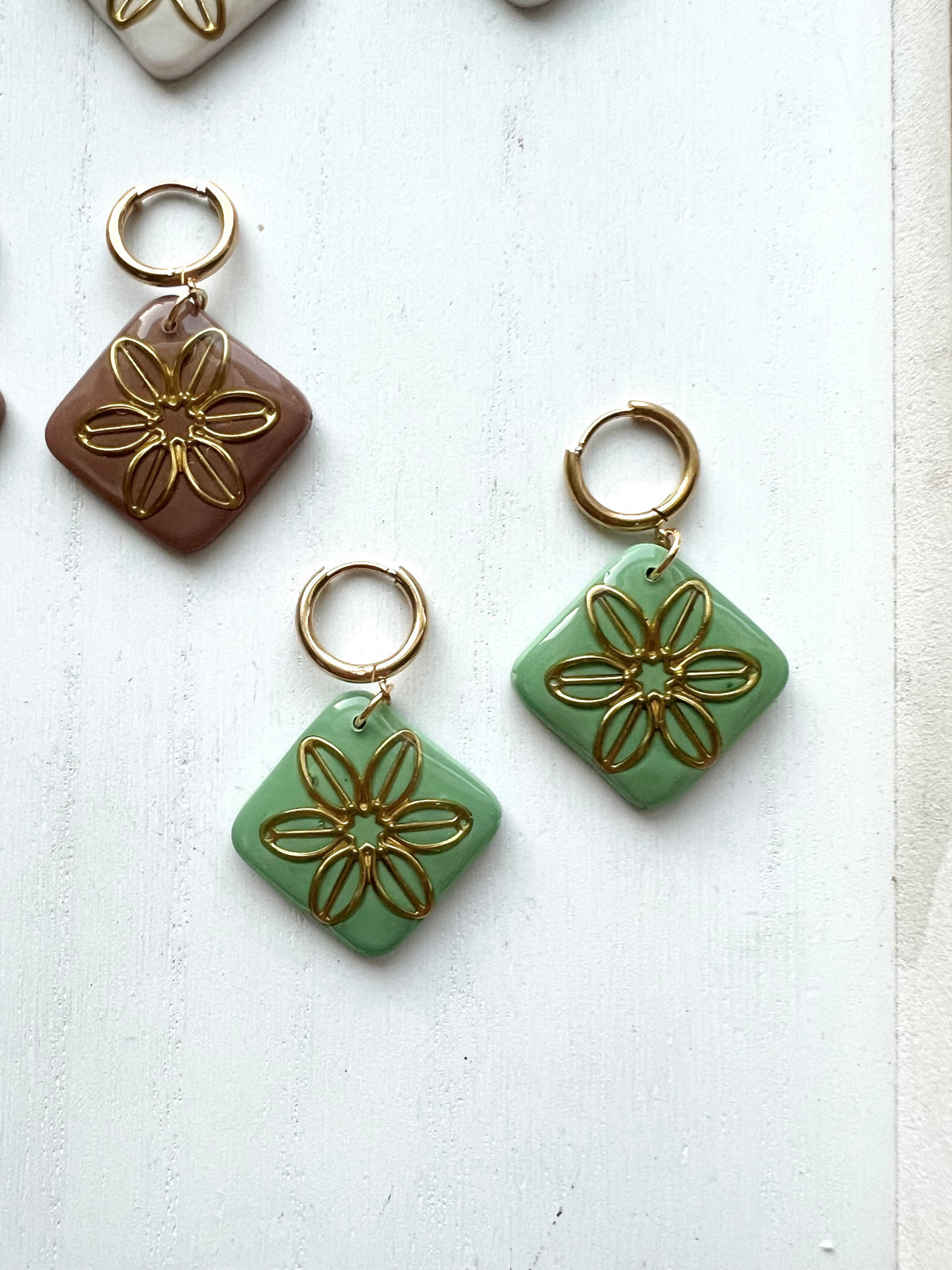 Flower Square Dangles