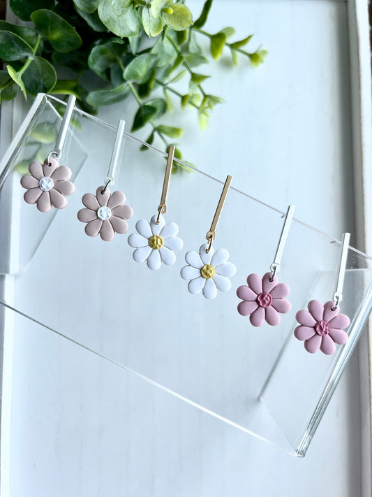 Small Daisy Bar Post Dangles