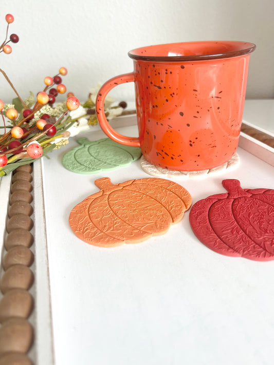 Pumpkin Drink Coasters (various colors)