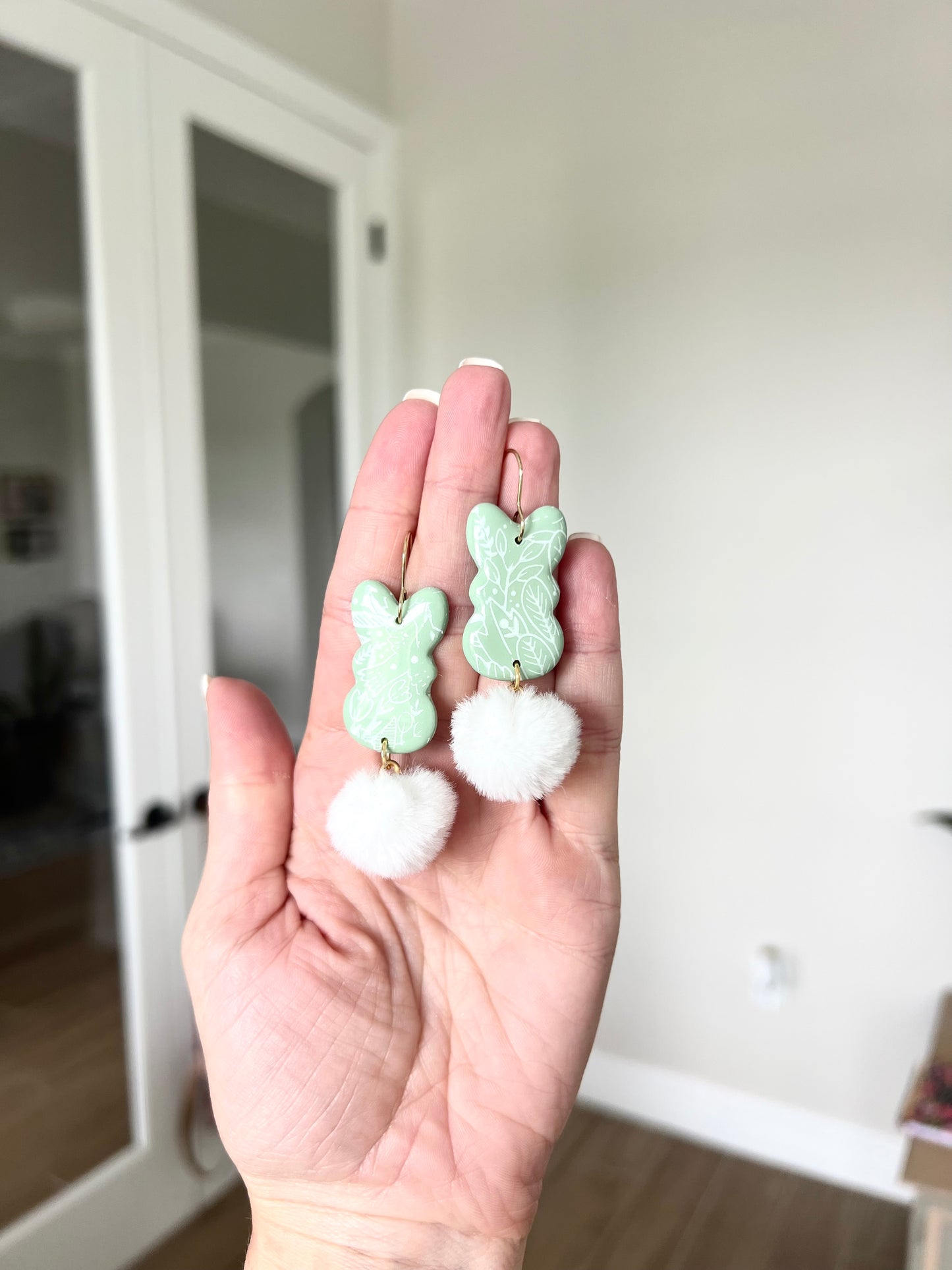 Boho Bunny Tail Dangles