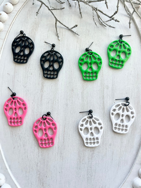 Cutout Skull Dangles (various colors)