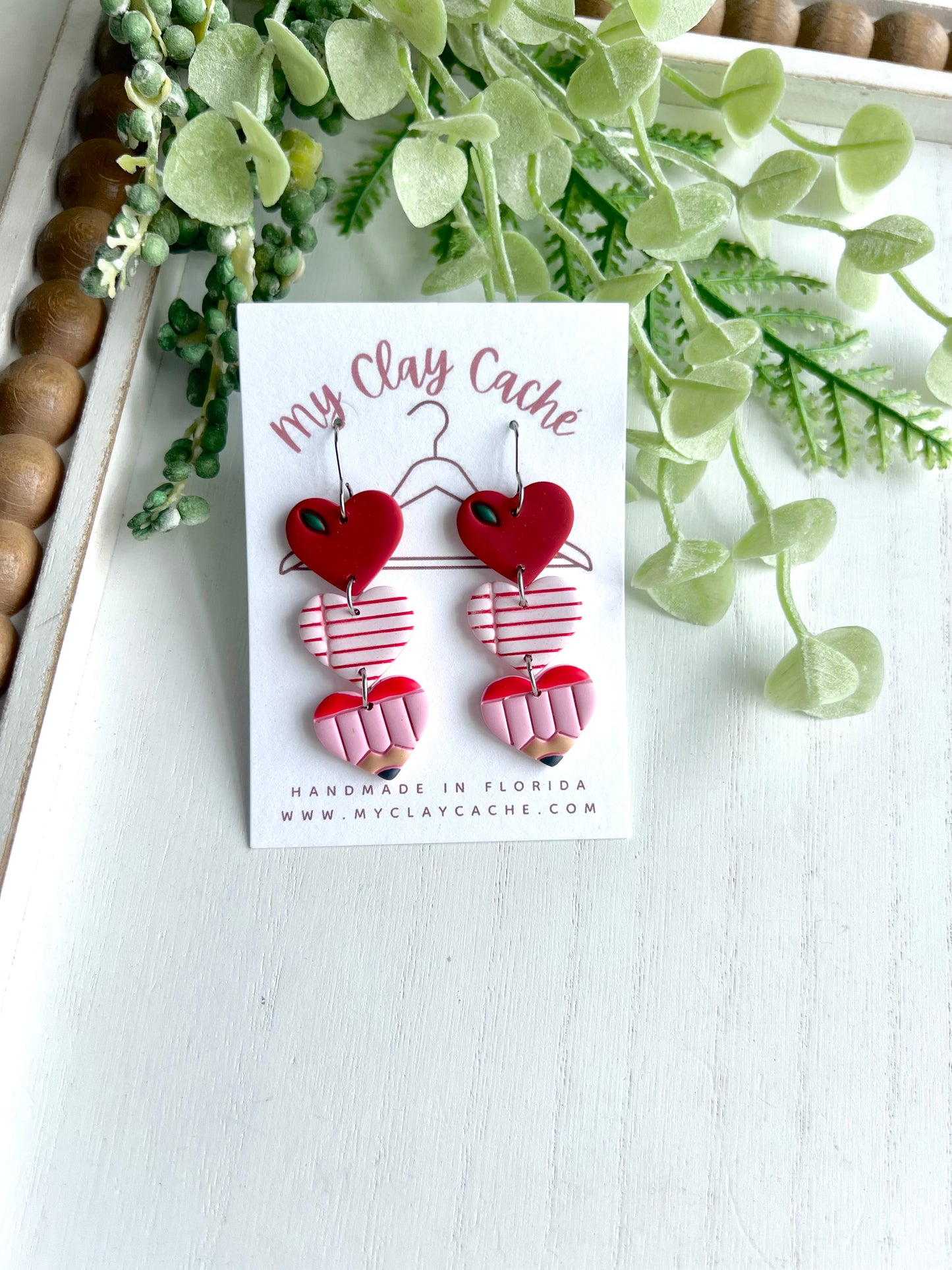 Teacher Heart Dangles