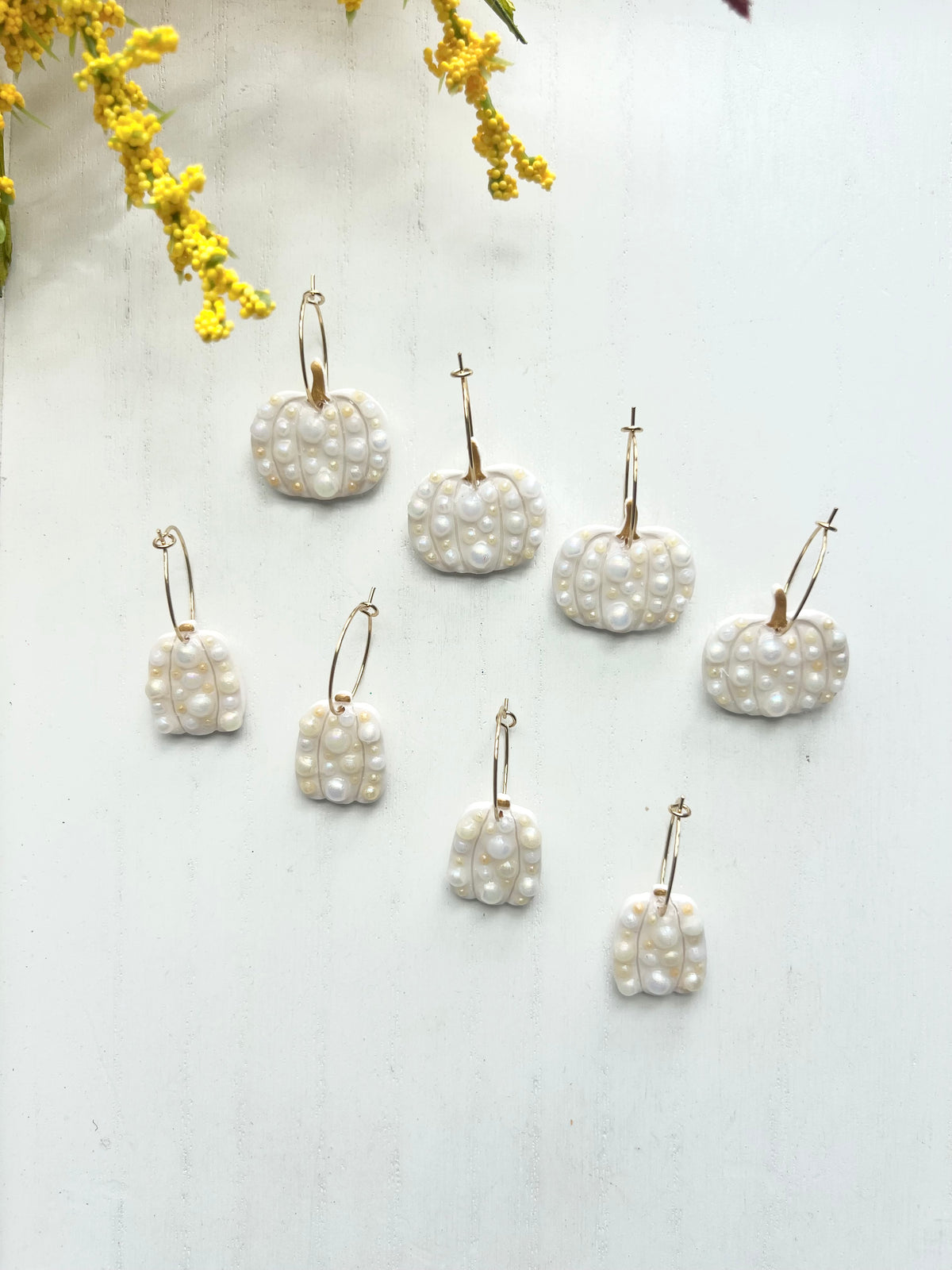 White Beaded Pumpkins