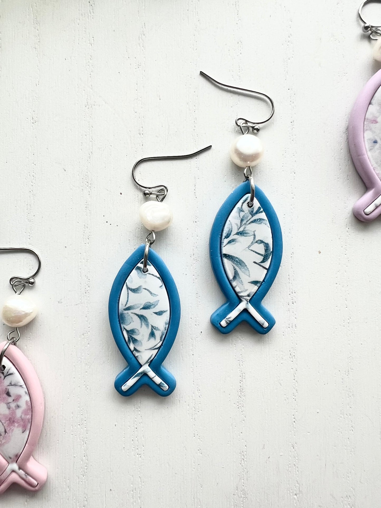 Christian Fish Dangles (various colors)