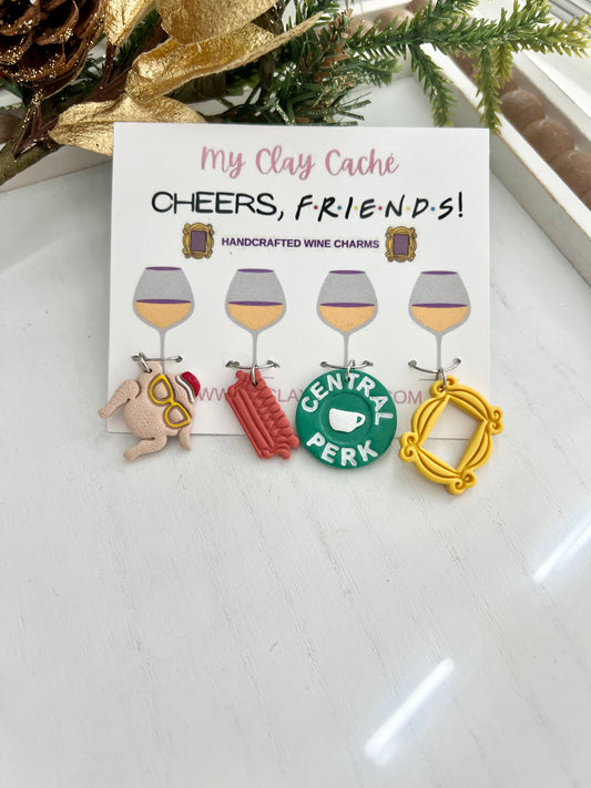 Friends Wine Charms