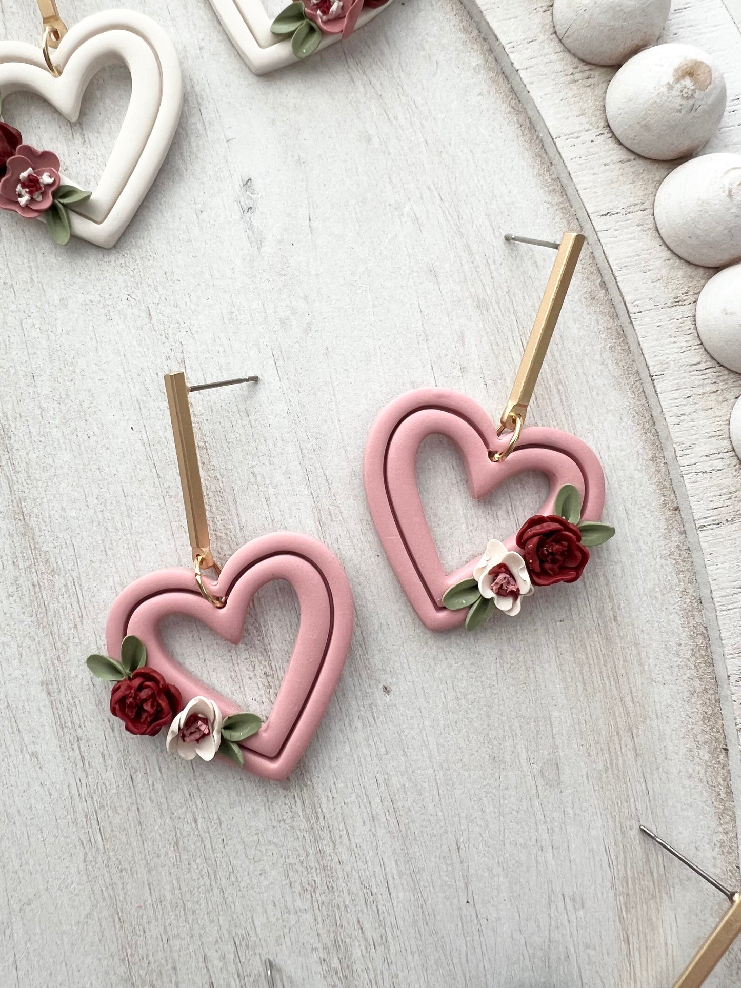 Floral Heart Dangles