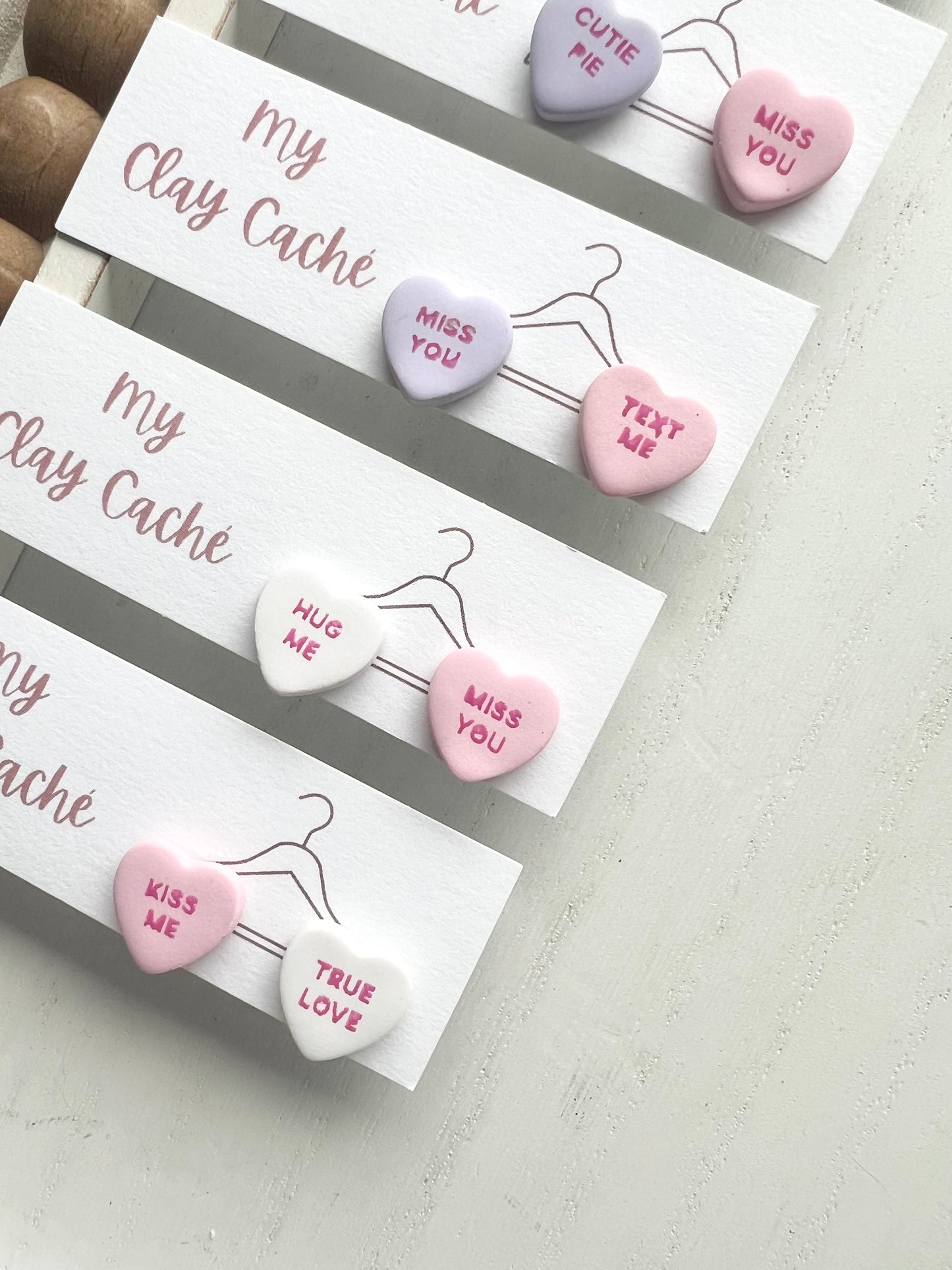 Conversation Heart Studs