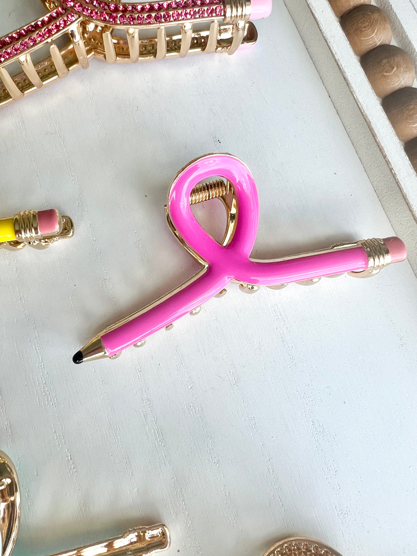 Pencil Hair Clips (various colors)