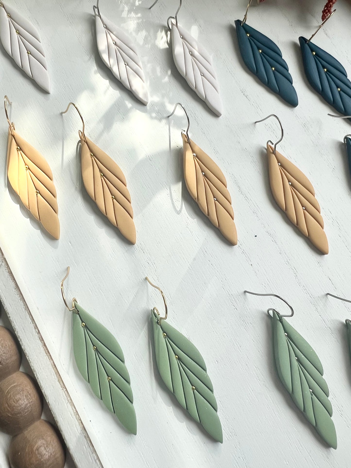 Beaded Leaf Dangles