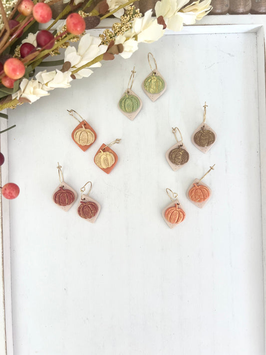 Dainty Pumpkin Hoops