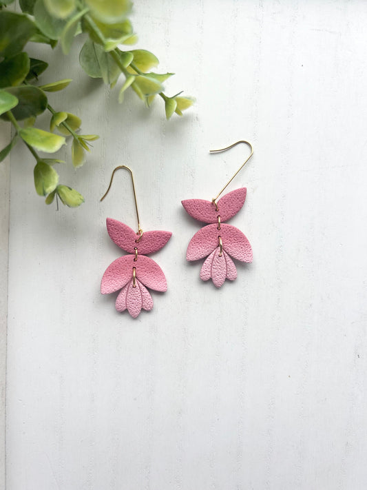 Ombre Pink Flor Dangles