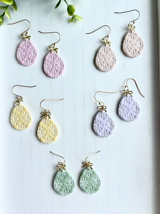 Boho Floral Egg Dangles