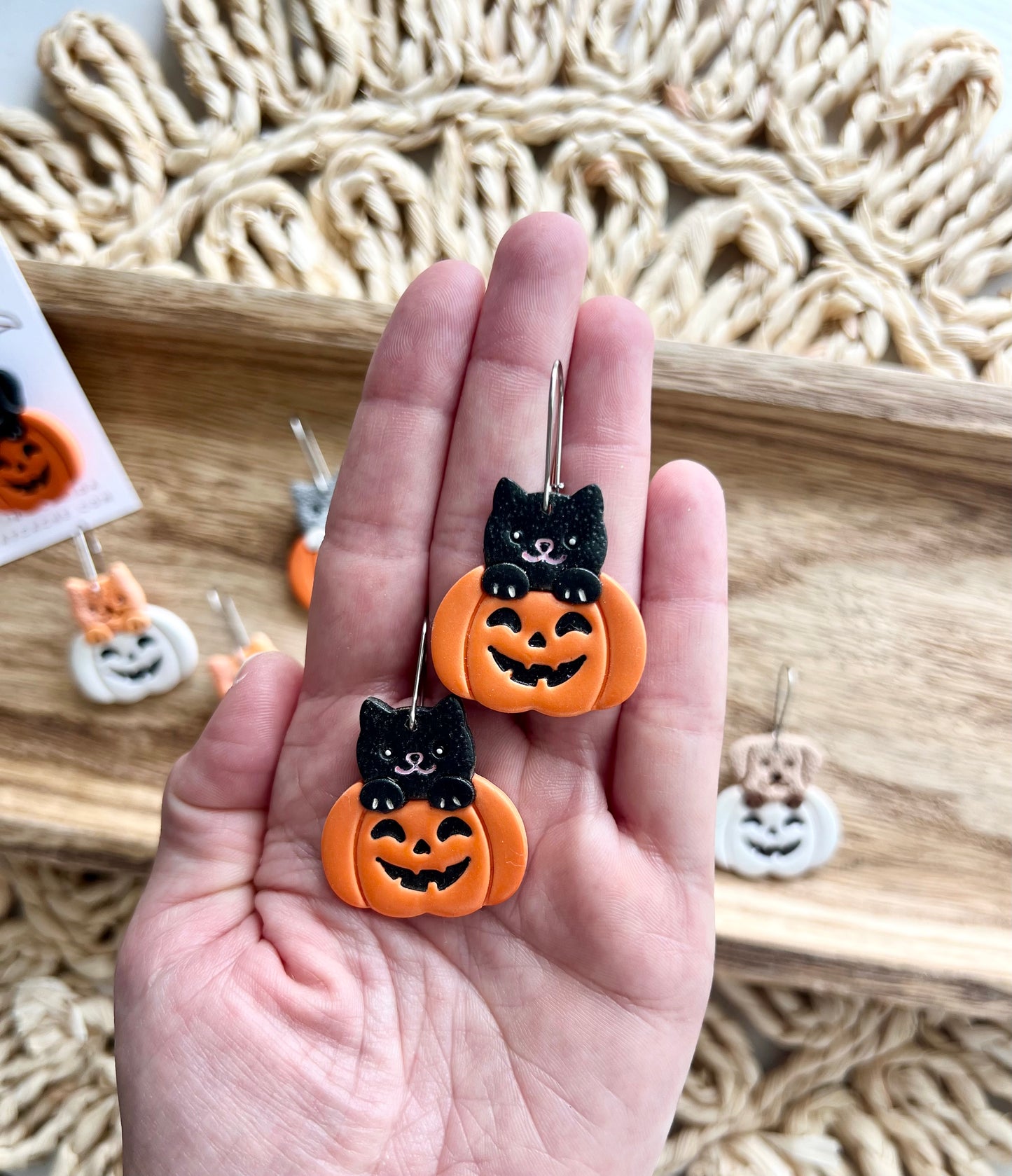 Kitty and Dog Pumpkin Hoops