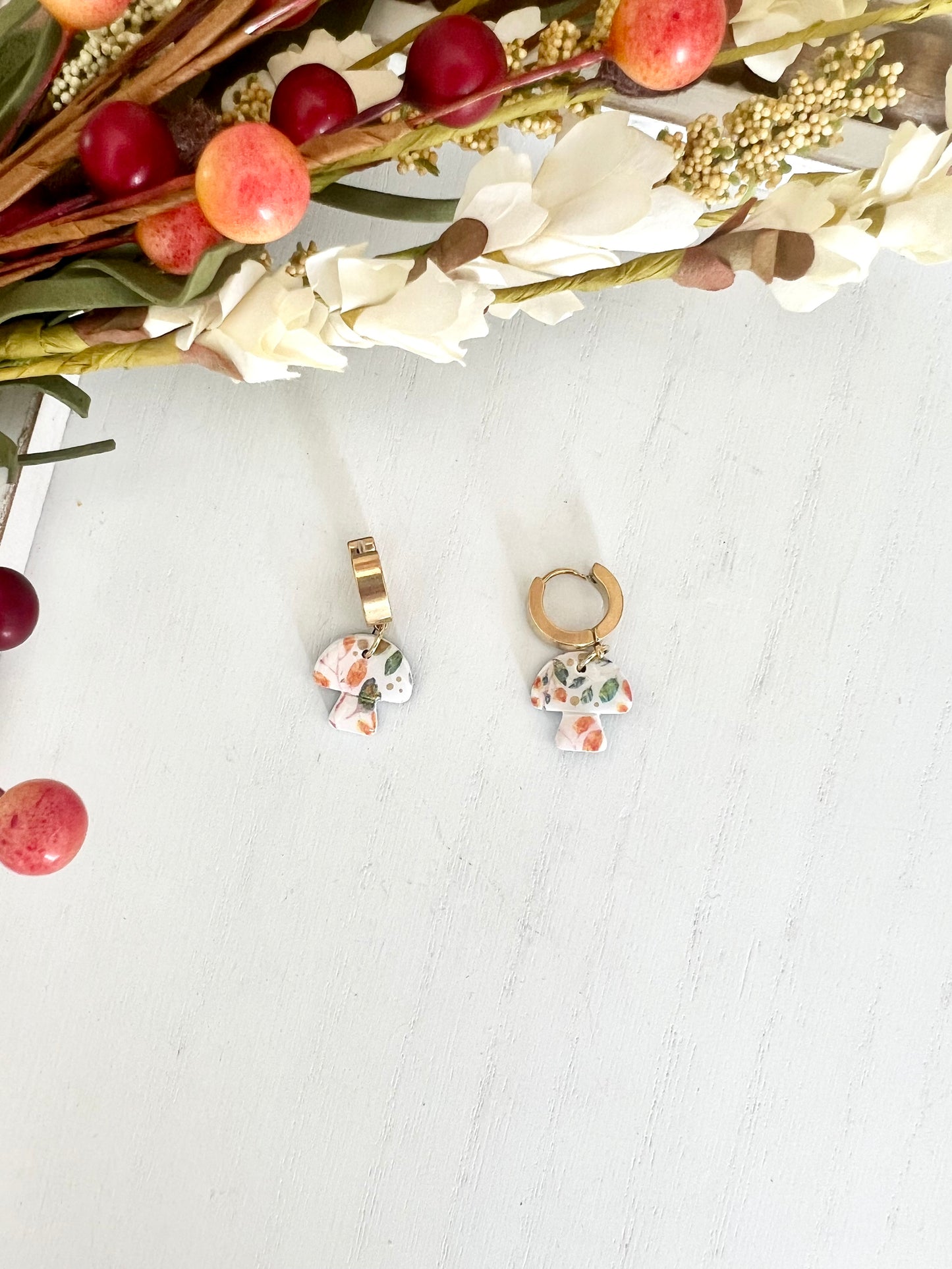 Watercolor Leaf Dangles (various styles)