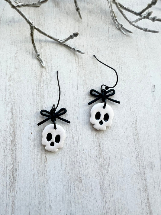 Skull Bow Dangles