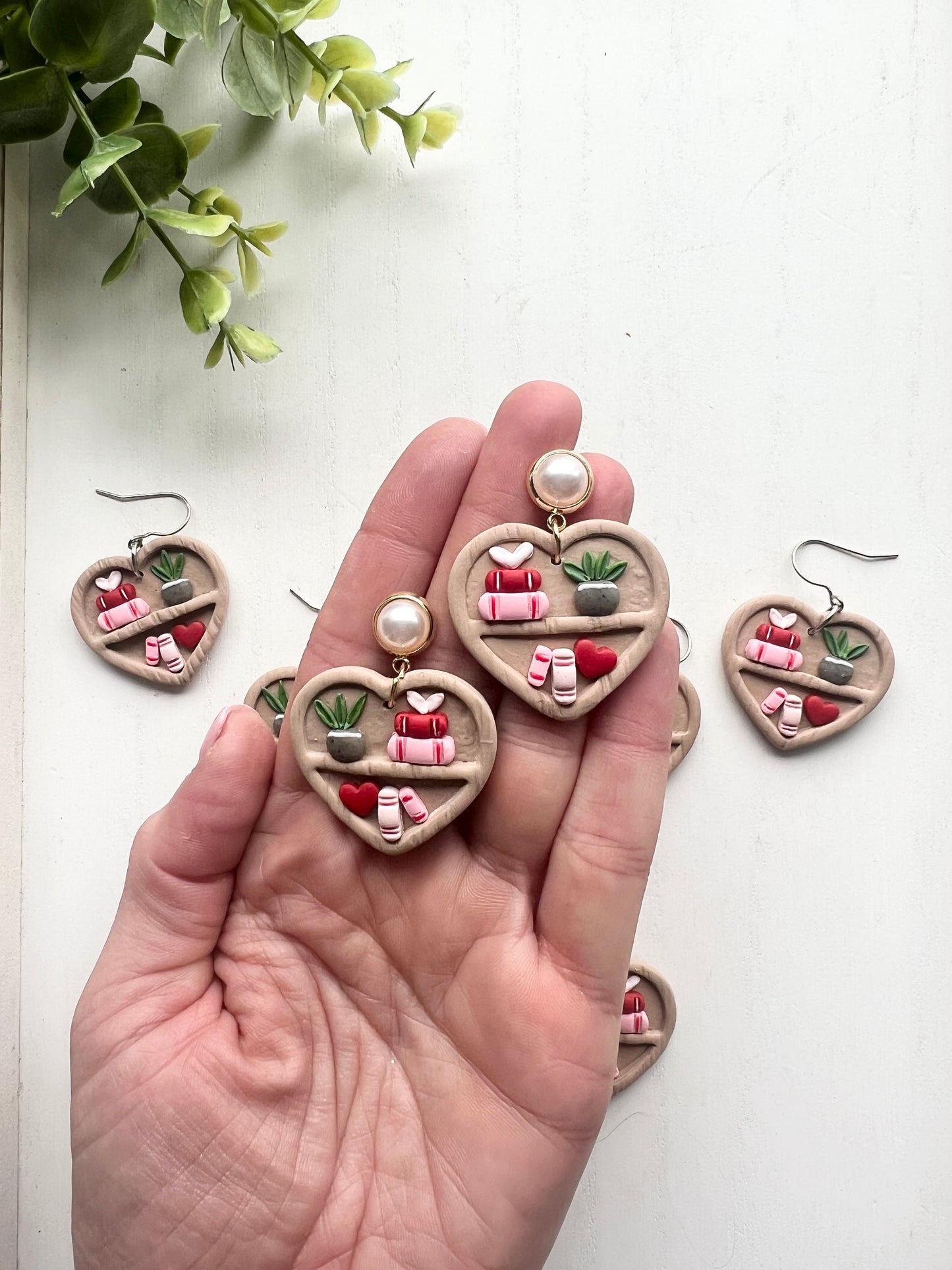 Heart Bookshelf Dangles