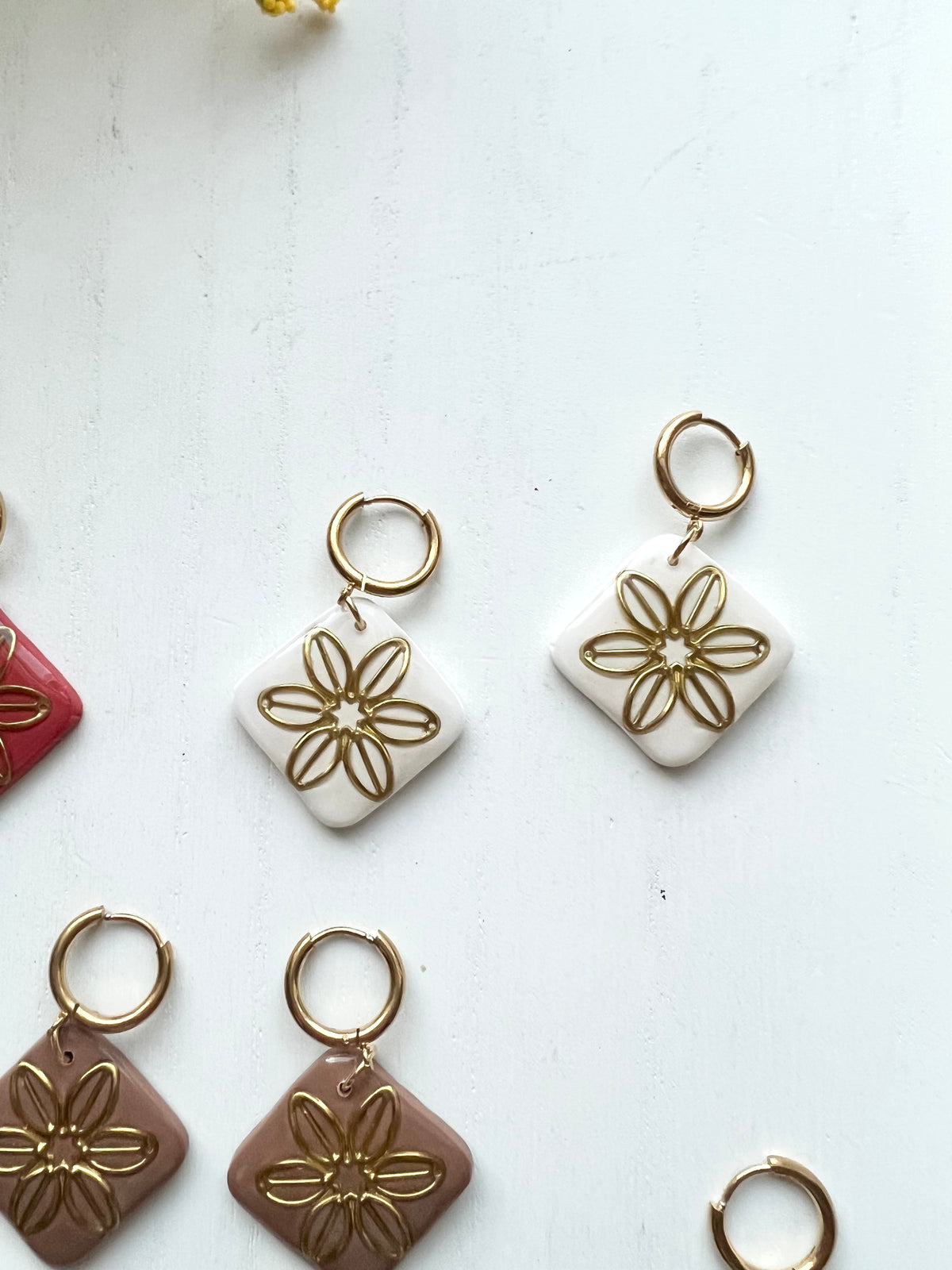 Flower Square Dangles