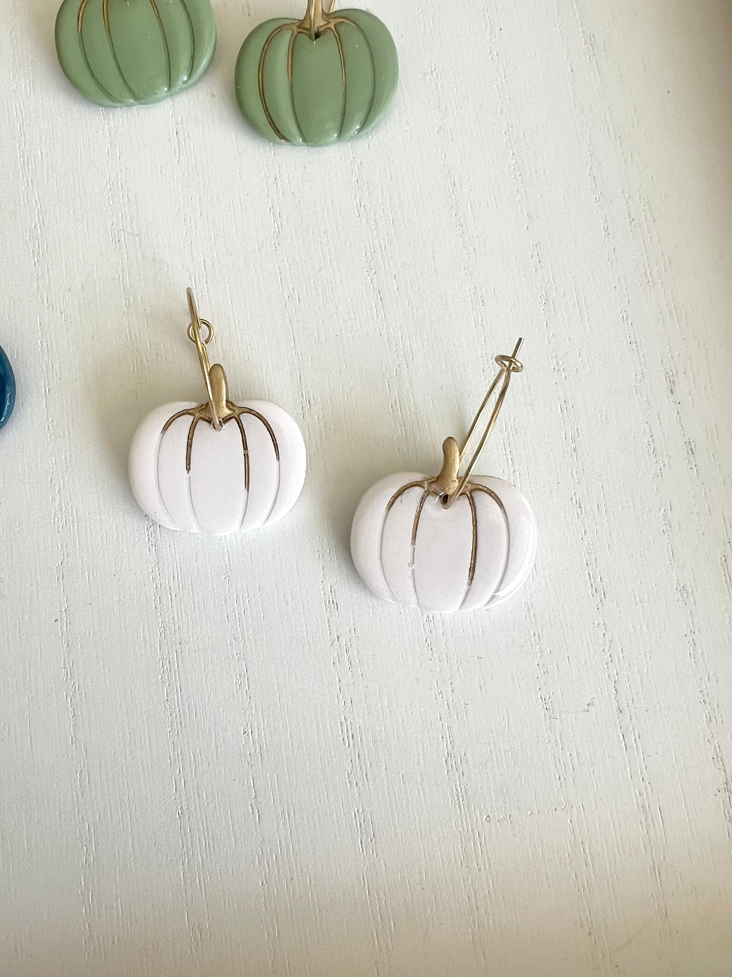 Gold Drip Pumpkin Hoops