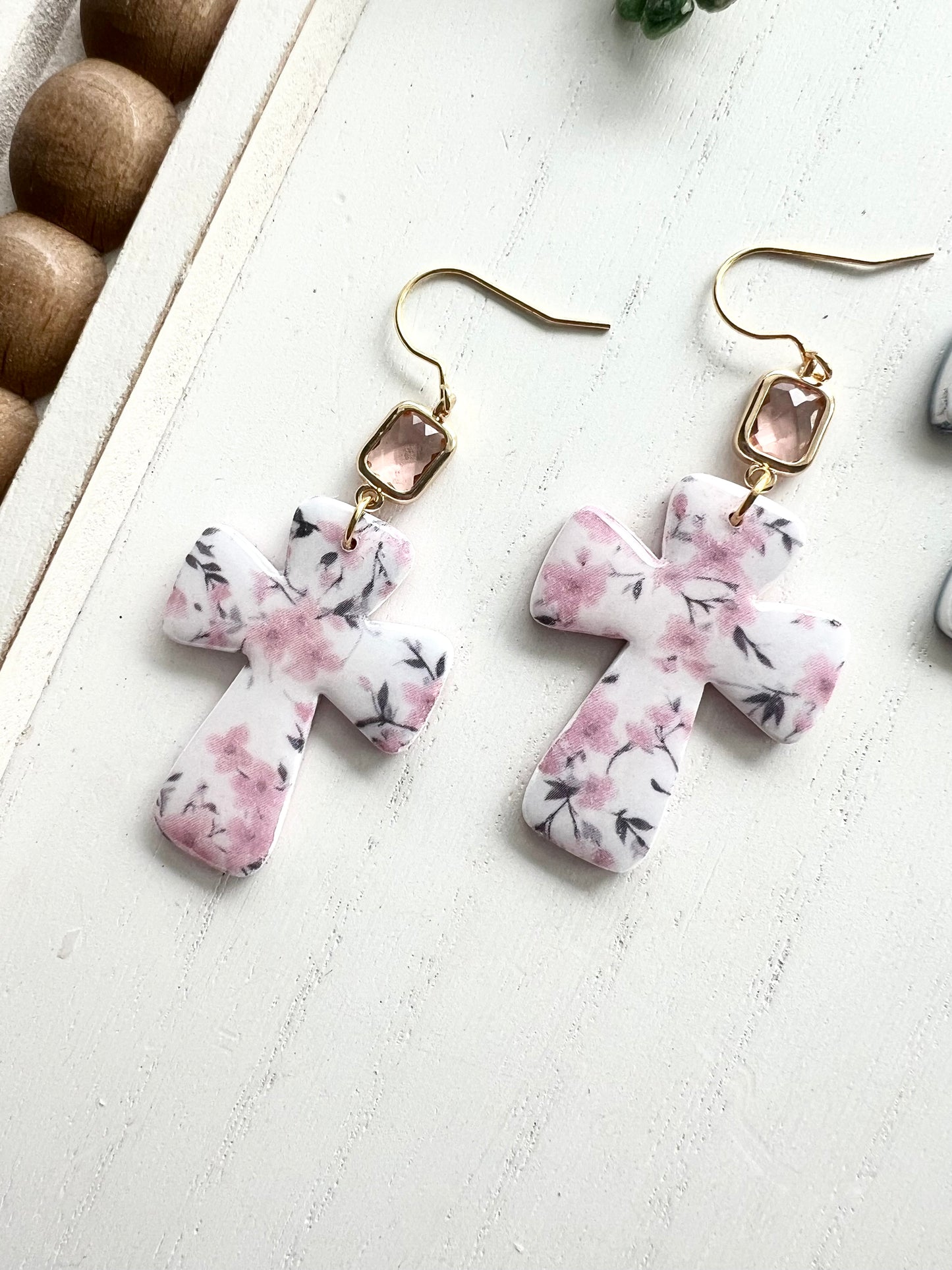 Bubble Floral Print Crosses (various colors)