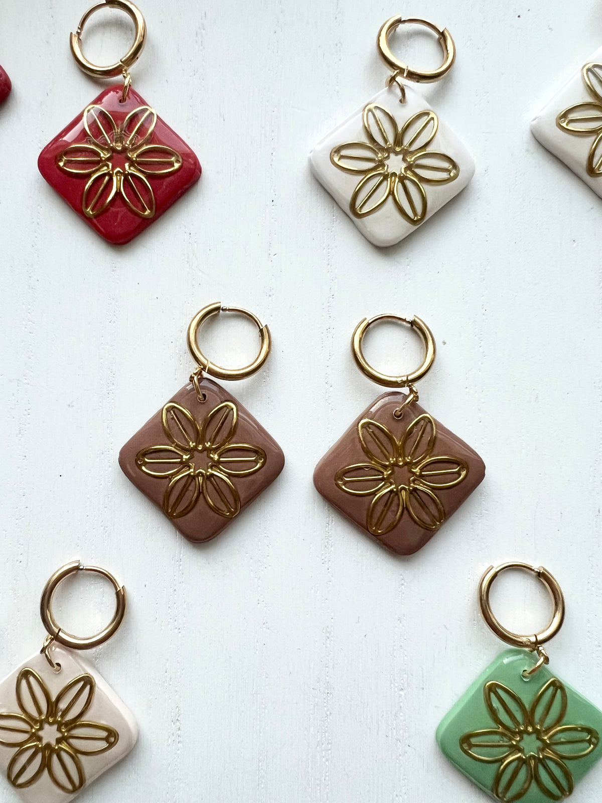 Flower Square Dangles