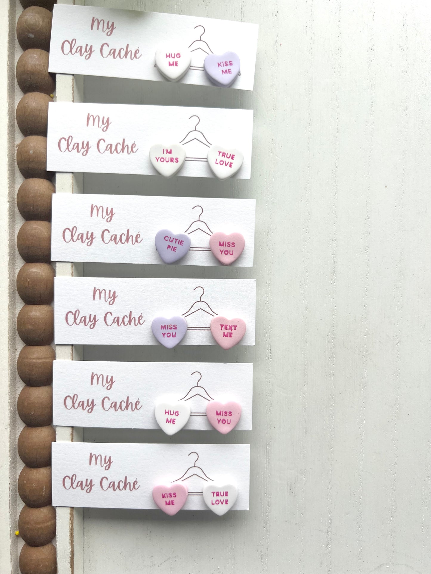 Conversation Heart Studs