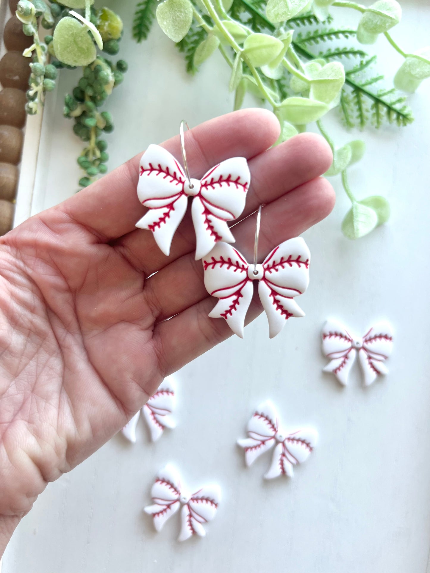 Baseball Bow Hoops