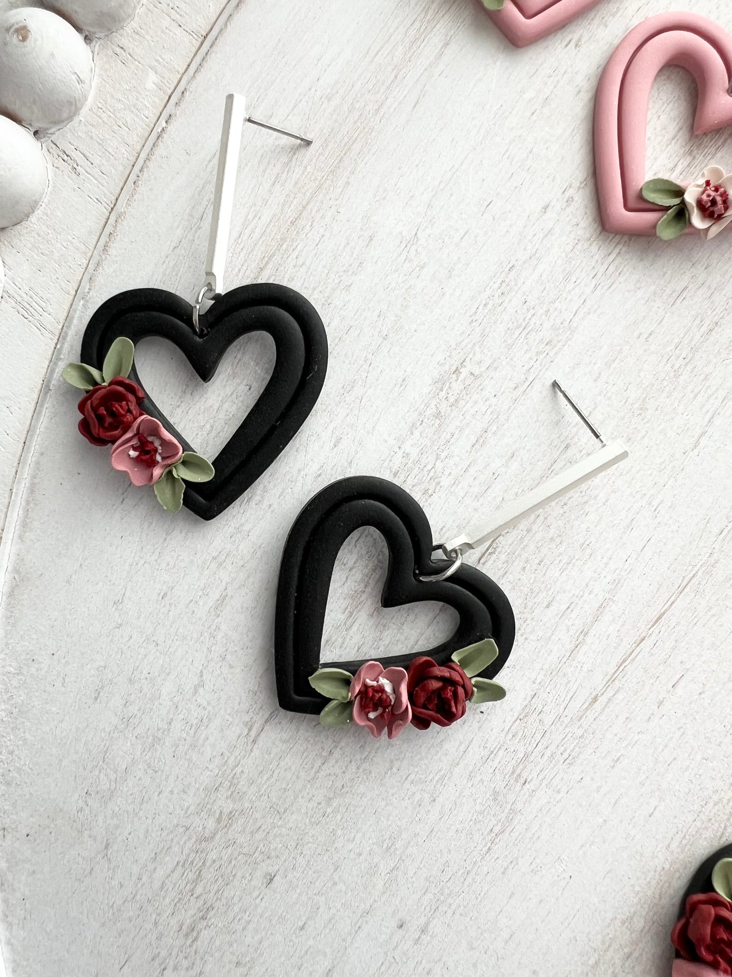 Floral Heart Dangles