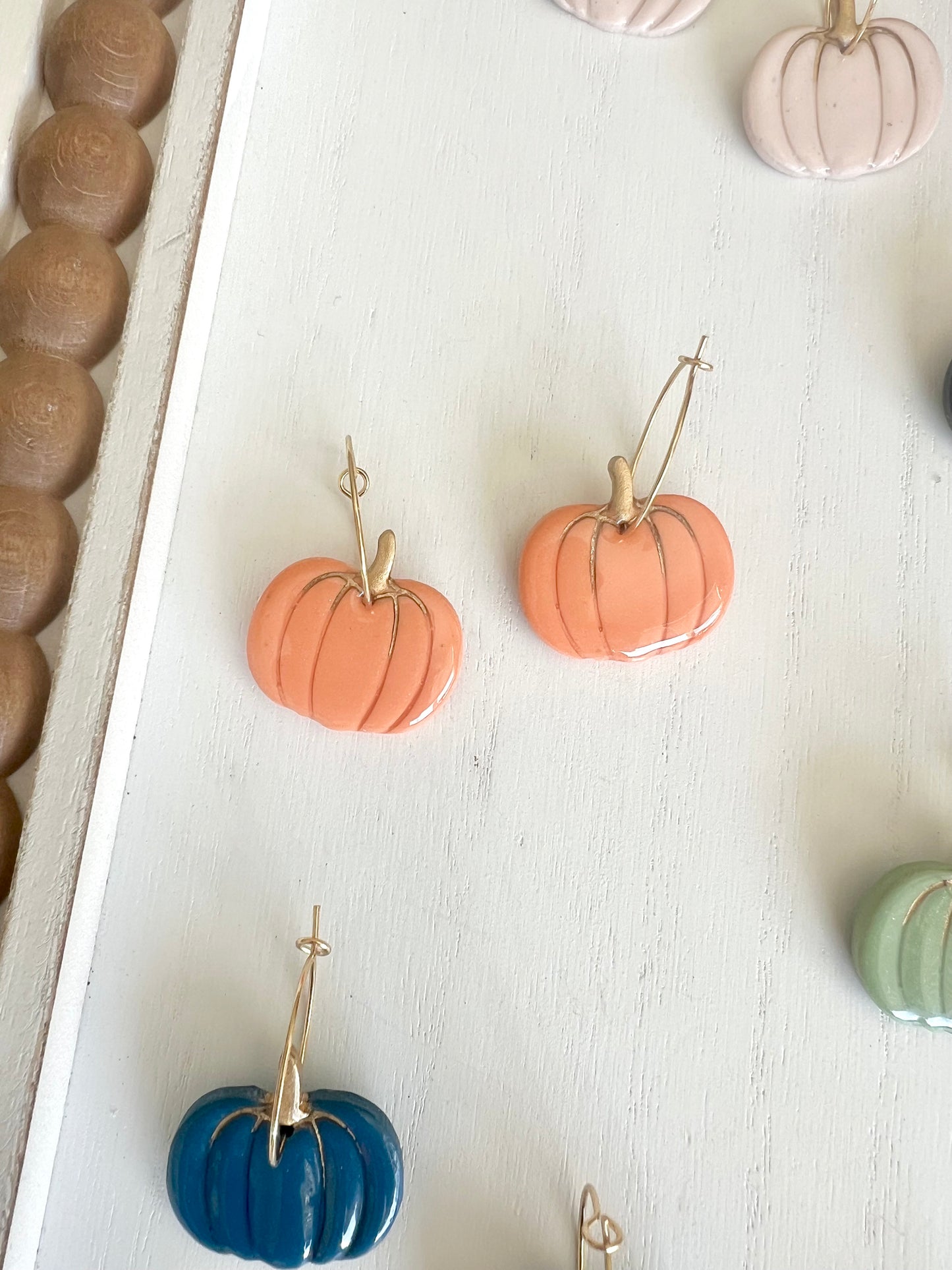 Gold Drip Pumpkin Hoops