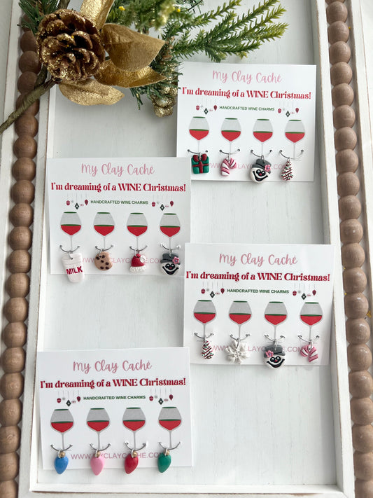 Christmas Wine Charms