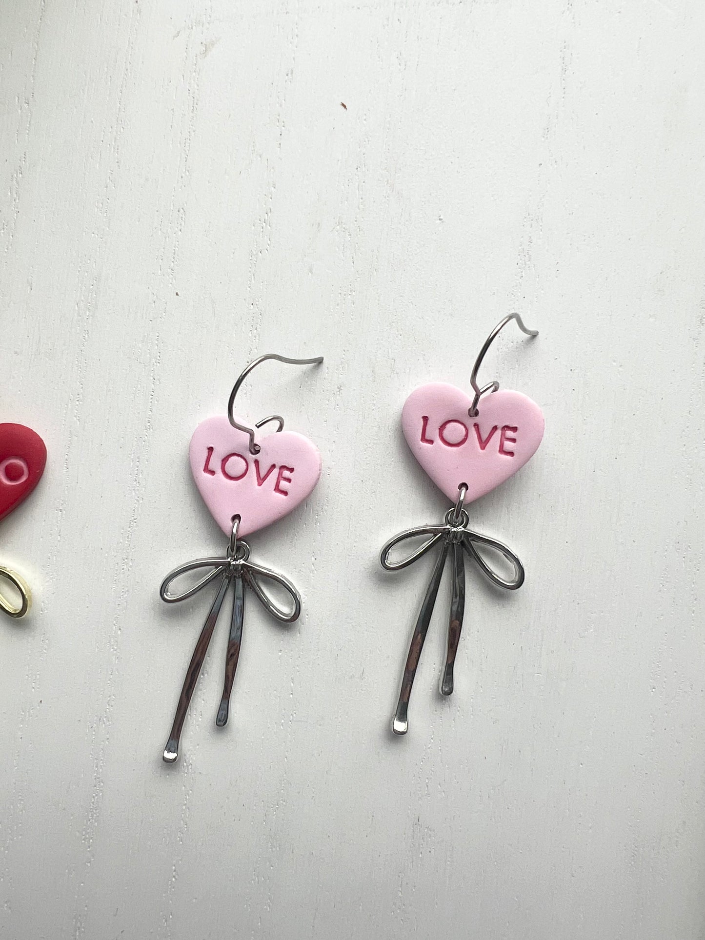 Conversation Heart Dangles with Bow Charm