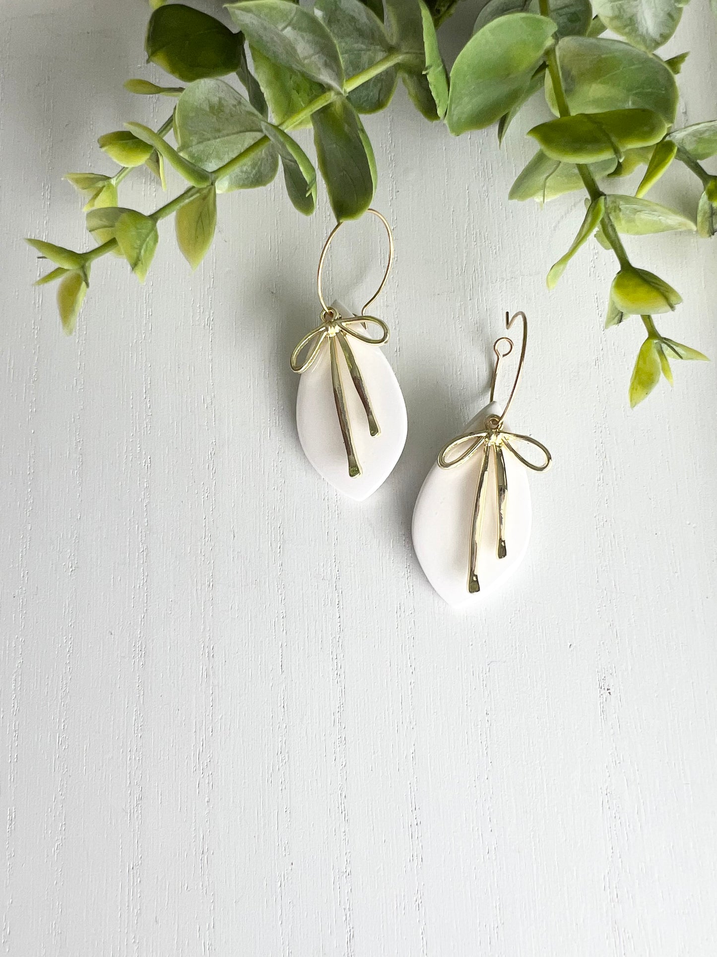 Resin Drop Bow Dangles