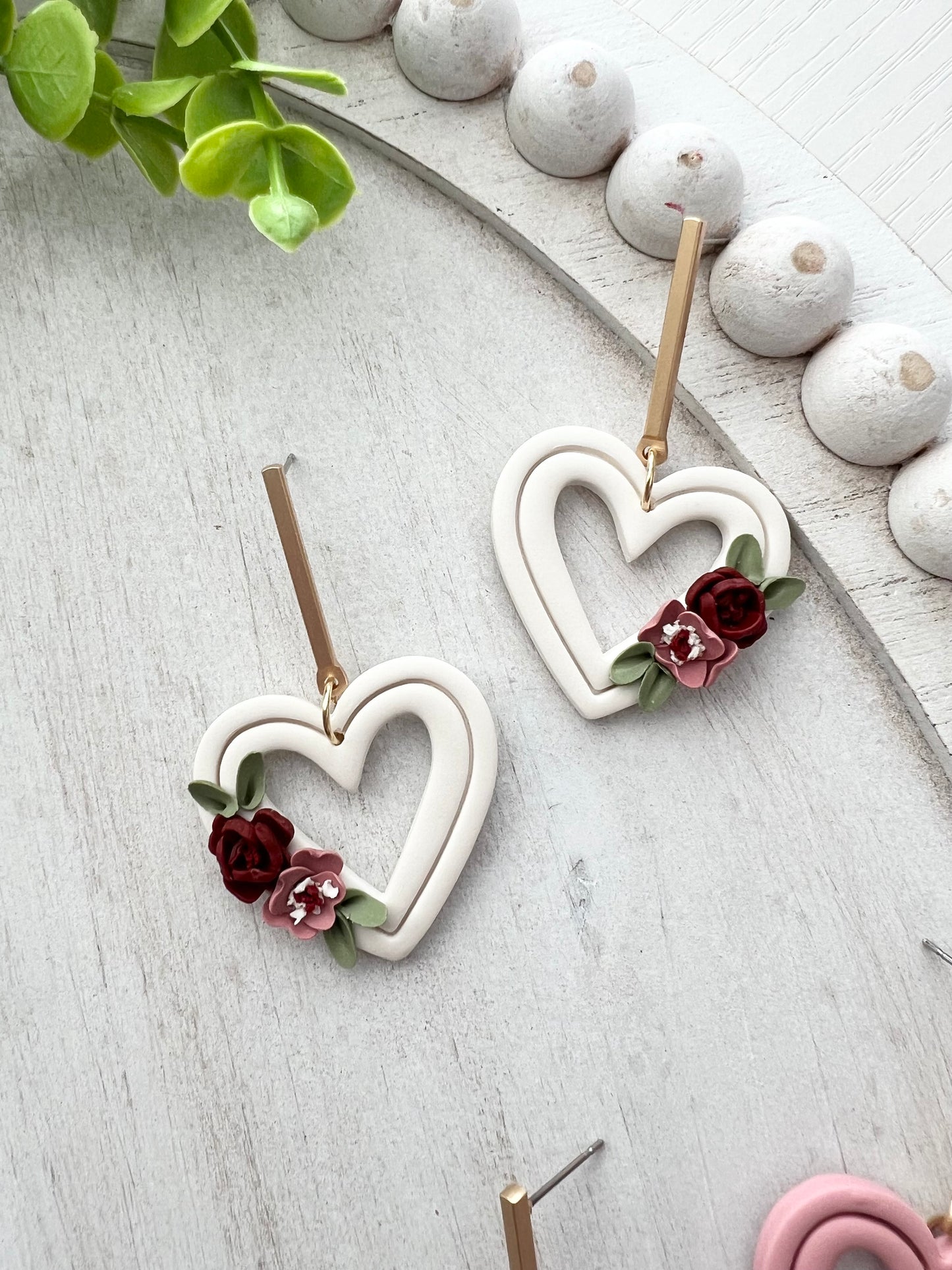 Floral Heart Dangles