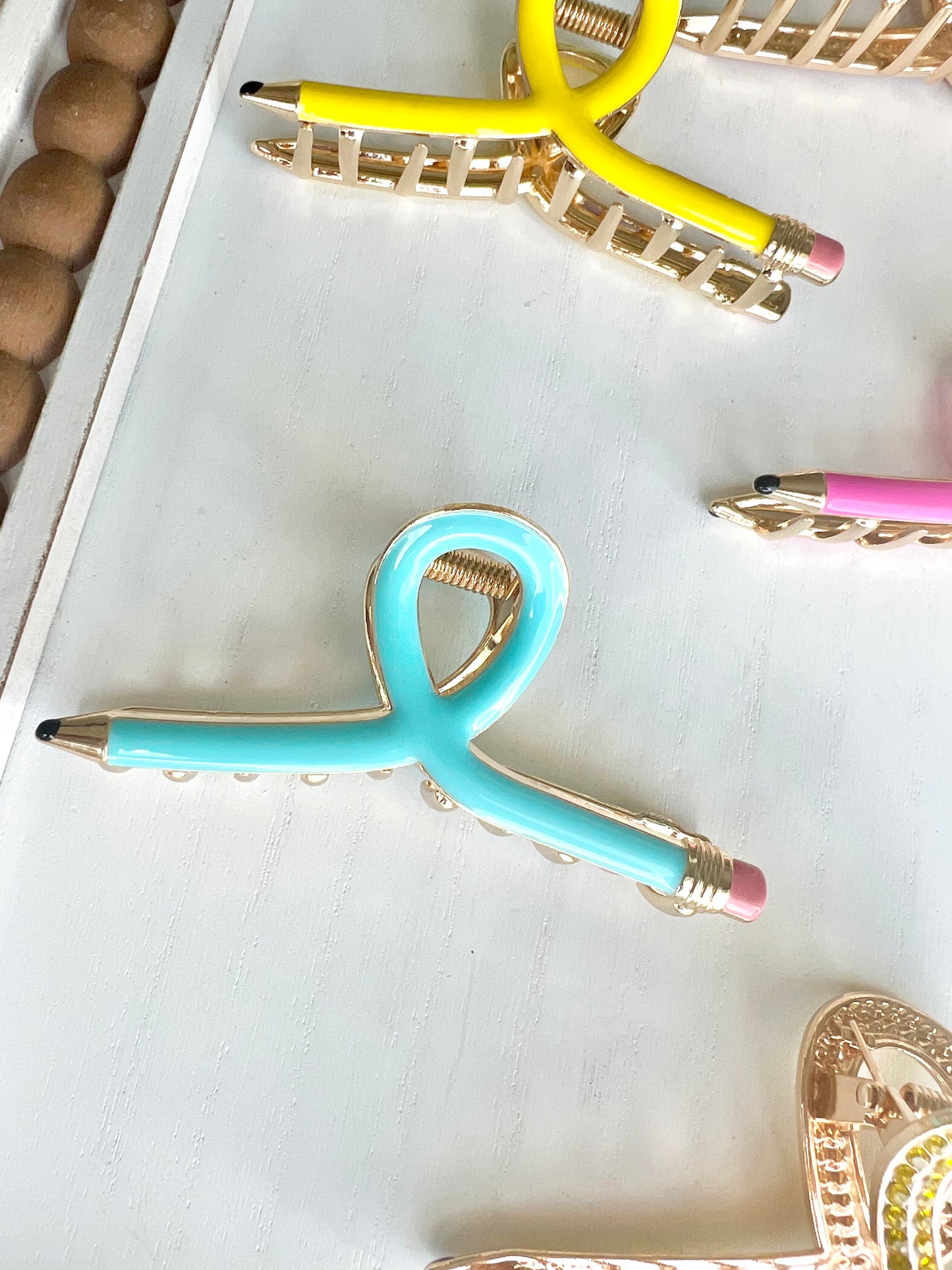 Pencil Hair Clips (various colors)