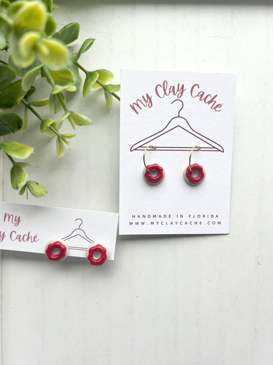 Dainty Donut Hoops and Dangles